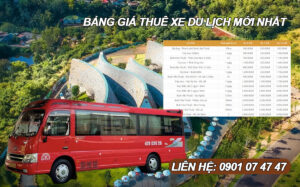 bảng giá thuê xe dịch vụ bmt